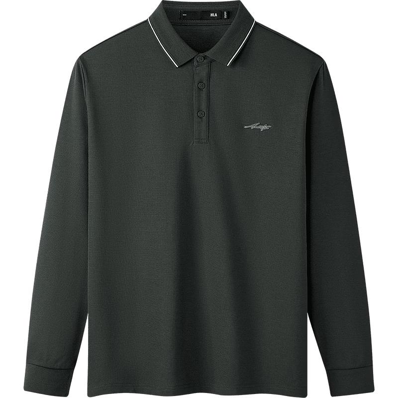 HLA Men s Autumn Long Sleeve Polo Shirt 2XL