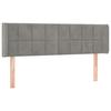 Vidaxl Wingback Headboard, Light Grey, 147X16X78/88 Cm, Velvet