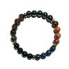 1pc/ Attract Wealth and Prosperity Bracelet with Tiger Eye Stone and Lapis Lazuli Natural Wood Beads Handmade Bracelet Men Women