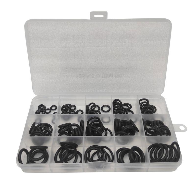 O-Ring Assortment Kit Set Nitrile Rubber High Pressure NBR Sealing Kit for Plumbing Automotive and Faucet Repair O-Rings 125PCS