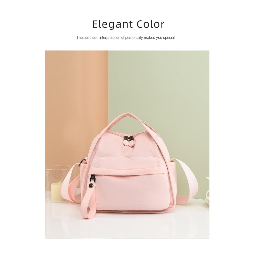 Shoulder Bag Women Nylon Multi Pocket Adjustable Strap for Daily Office