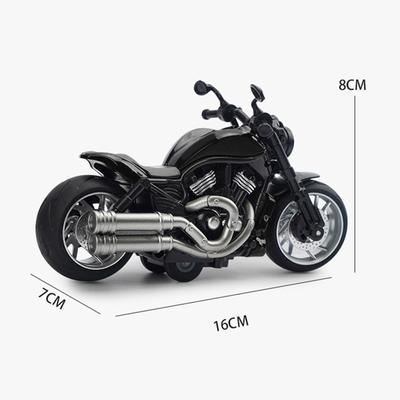 1: 12 Scale Pull Back Motorcycle Toy with Music Light Alloy Motorcycle Model for Boys Girls