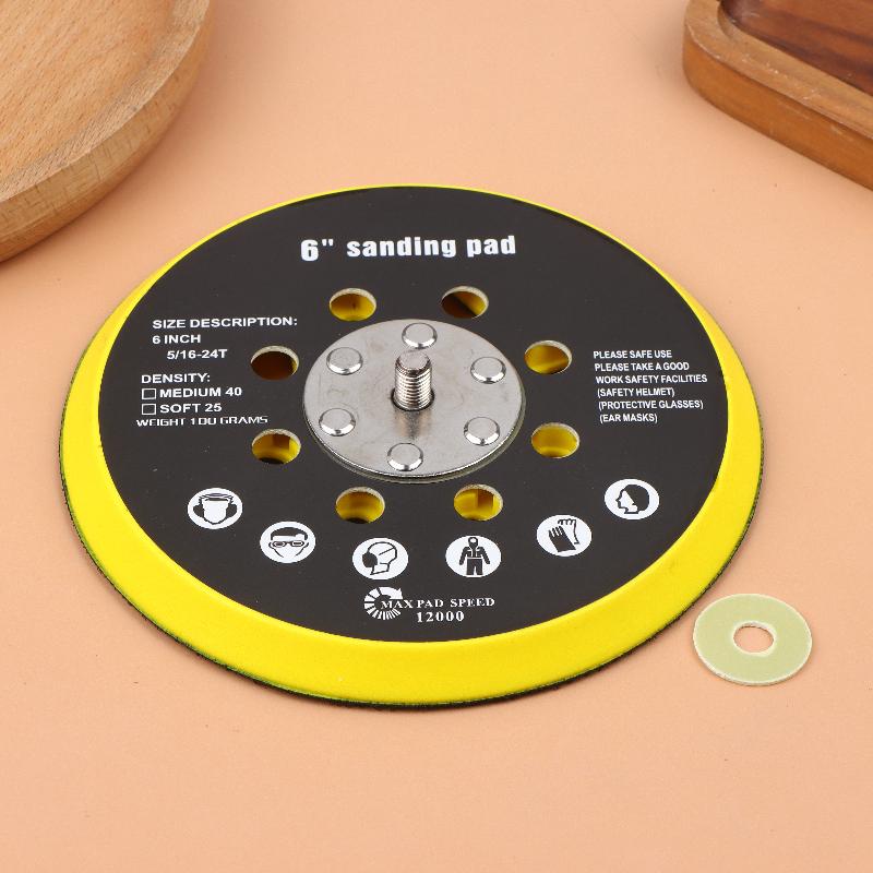 6 Inch 17 Holes Sander Backing Pad For Makita Bo6030 Bo6040 For Festool Ro1 Es150 Et2 Es / Ets 150 Grinding Sanding