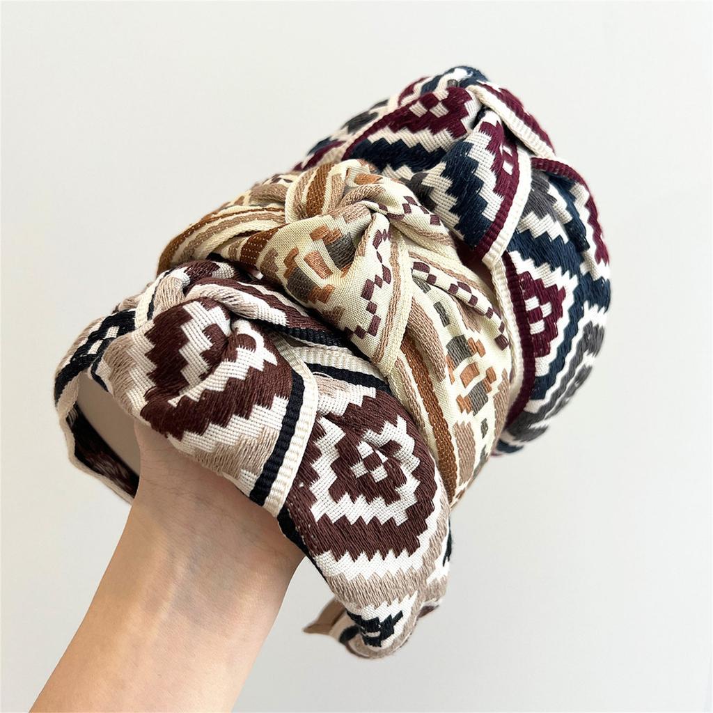 Creatieve Geborduurde Haarbanden Elastische Boheemse Hoofdbanden Strand Haaraccessoire Voor Vrouwen Culturele Mode Accessoires