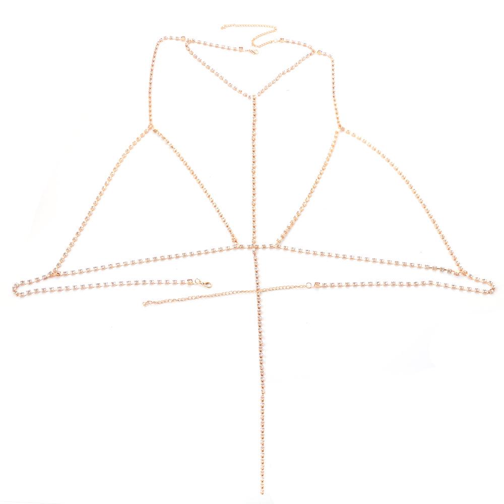 Fashion And Popular New Elements, Sexy Exaggerated Flash Diamond Breast Chain, Body Clothing Jewelry Chain