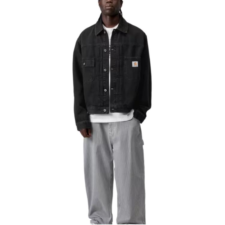 Carhartt WIP SS26 Belmar Jacket Comfortable Simple Single-Breasted Long Sleeve Denim Jacket Men jackets I036586-89-06