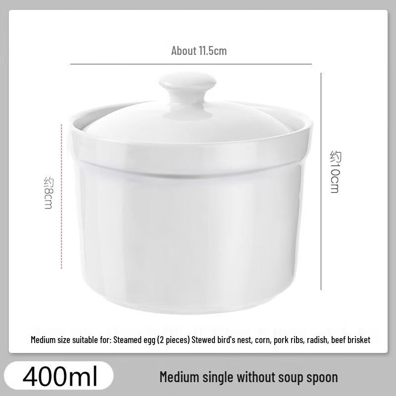 Naijiang Ceramic Double-Boiler Stew Pot for Bird s Nest & Soup