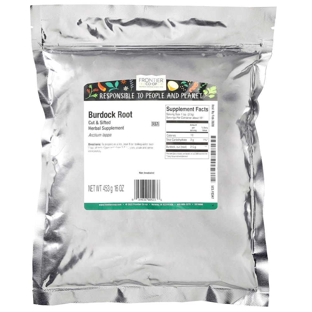 Frontier Natural Products Cut & Sifted Burdock Root 453g (16 Oz)