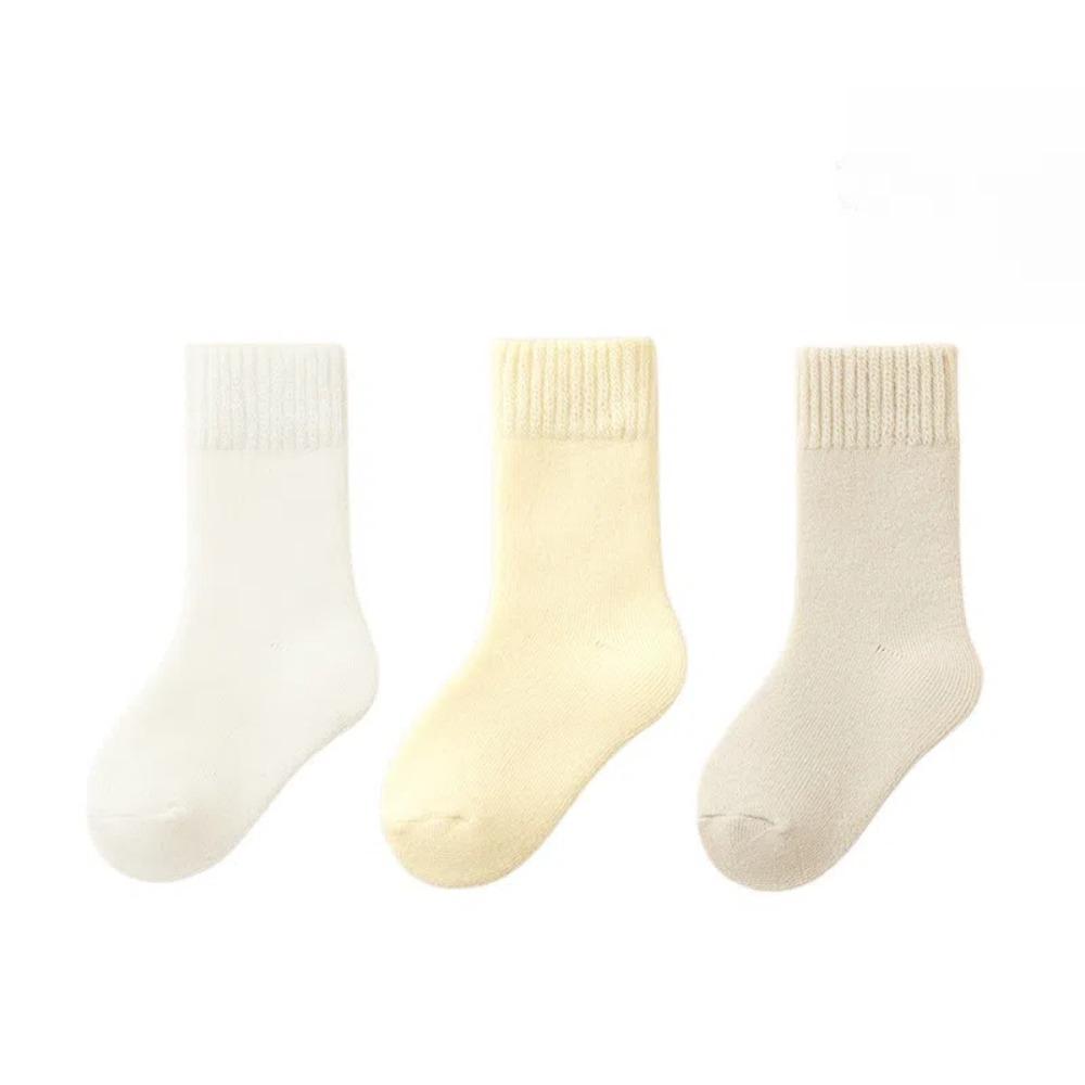 3 Pairs Children's Winter Socks Plush Warm Thermal Terry Socks New Wool Socks  for Toddlers