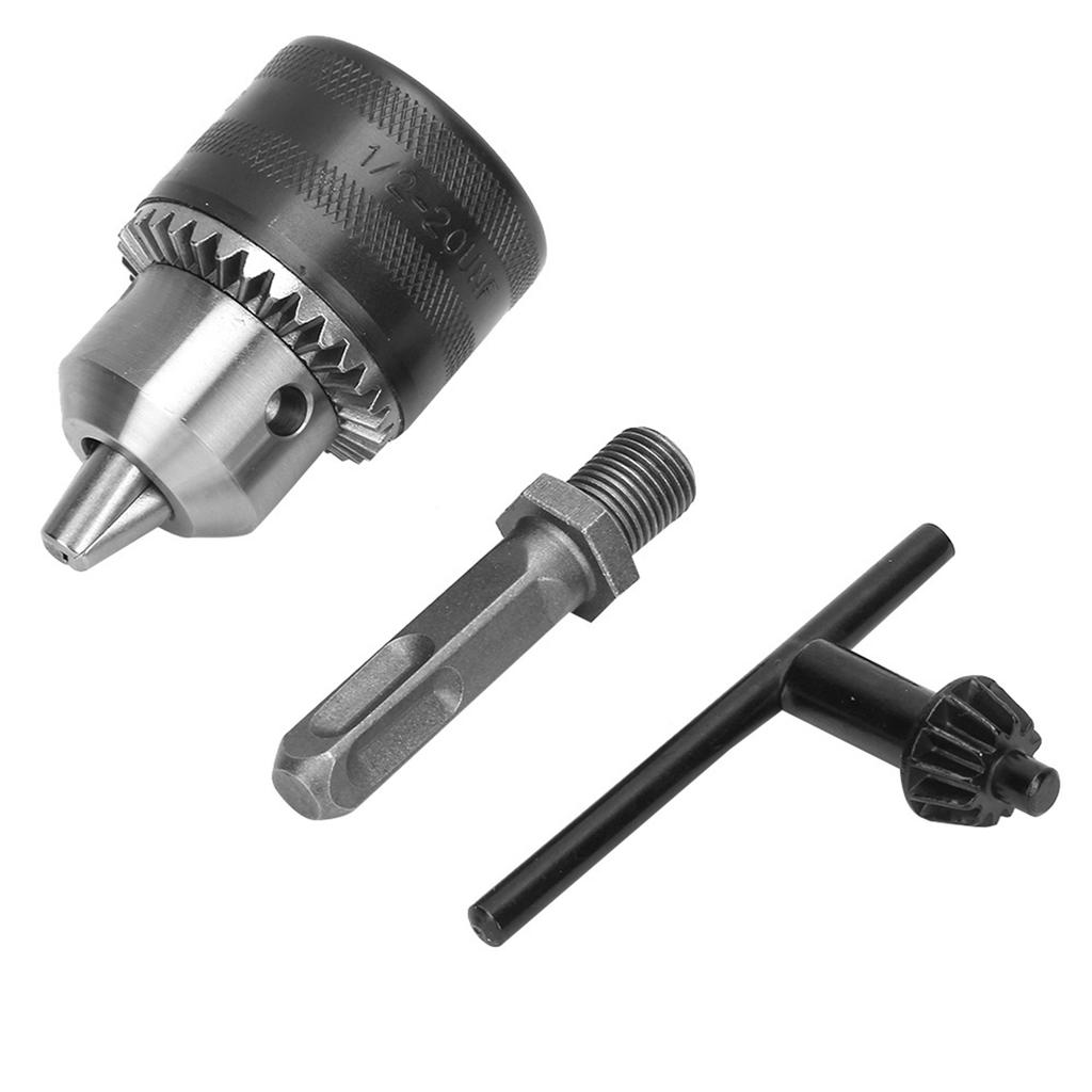1.5‑13mm 1 2‑20UNF Key Type Drill Chuck with Square Shank Four Pit Conversion Connecting Rod