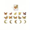 1pack/30pcs Butterfly, Moon & Floral Collage Waterproof Stickers For Diy Notebook Decoration, Scrapbooking, Photo Album Back To School