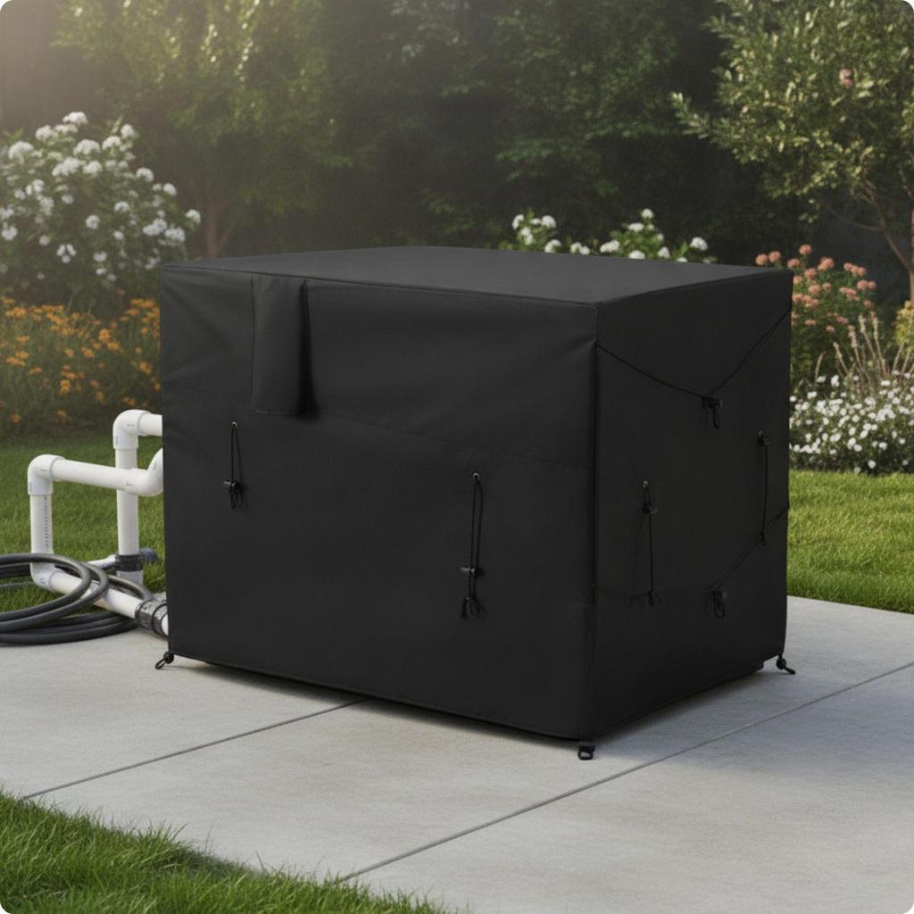 Pool Heat Pump Shielding Cover with Top Opening Resistant