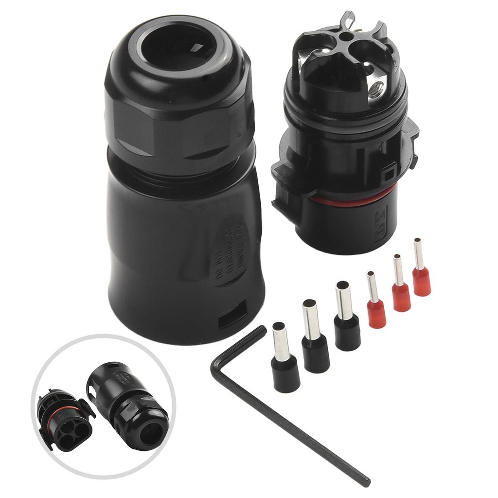 3 Pin Connector AC Male For Deye LY01 Connector Connection Cable Inverters Of M60/M80 Series PV Panel Power Setup Adapter