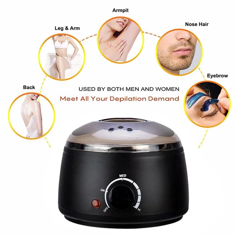 Hair Removal Wax Machine Waxing Heater and Beans Kit Depilatory Epilator Wax-melt Pot Paraffin Warmer Heating Machine