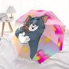 Tom Jerry Automatic Open/Close Umbrella Folding Umbrella,Portable Compact Perfect Gift for Birthday, Christmas0809177