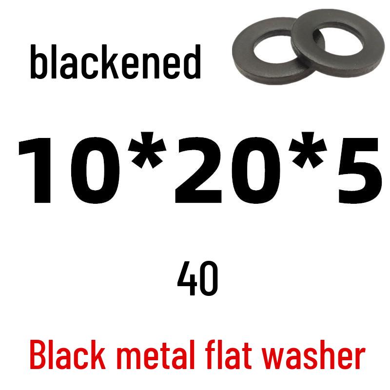 Thickened Black Iron Flat Washer for Screws, Non-standard Round Design