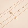 Zircon Star Pearl Pendant Necklace for Women Exquisite Multi-Layer Choker Stackable Collarbone Chains Vintage Versatile Jewelry