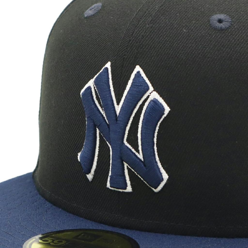 New Era 59FIFTY Cap MLB New York Yankees NY Black Under Exclusive to and Flat Perfect for Spring and Popular Size Stickers Large and Small Sizes