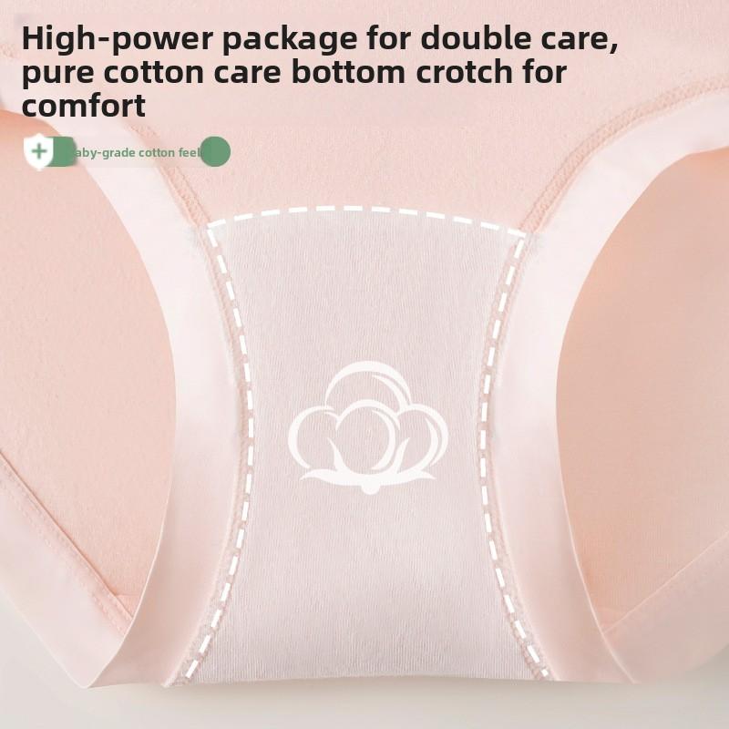 Ladies Spring and Autumn Cotton Breathable Non Trace Antibacterial Extended Crotch Waist Triangle Briefs
