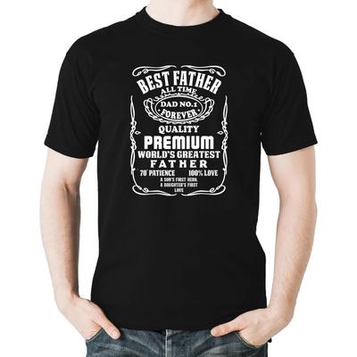 Witty Fashions Best Father All Time Funny Gift for Dad Father's Day Men's T-Shirt