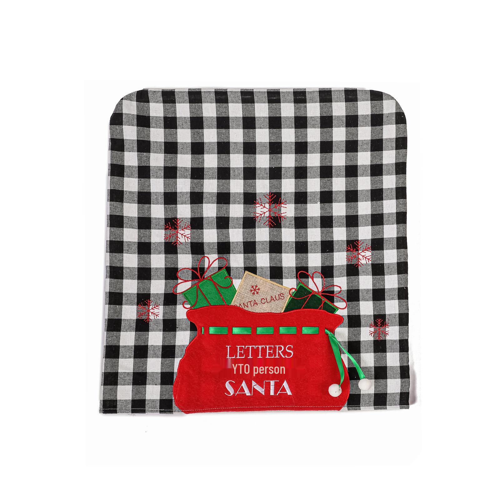 New Plaid Christmas Chair Cover - Festive Dining Table Décor