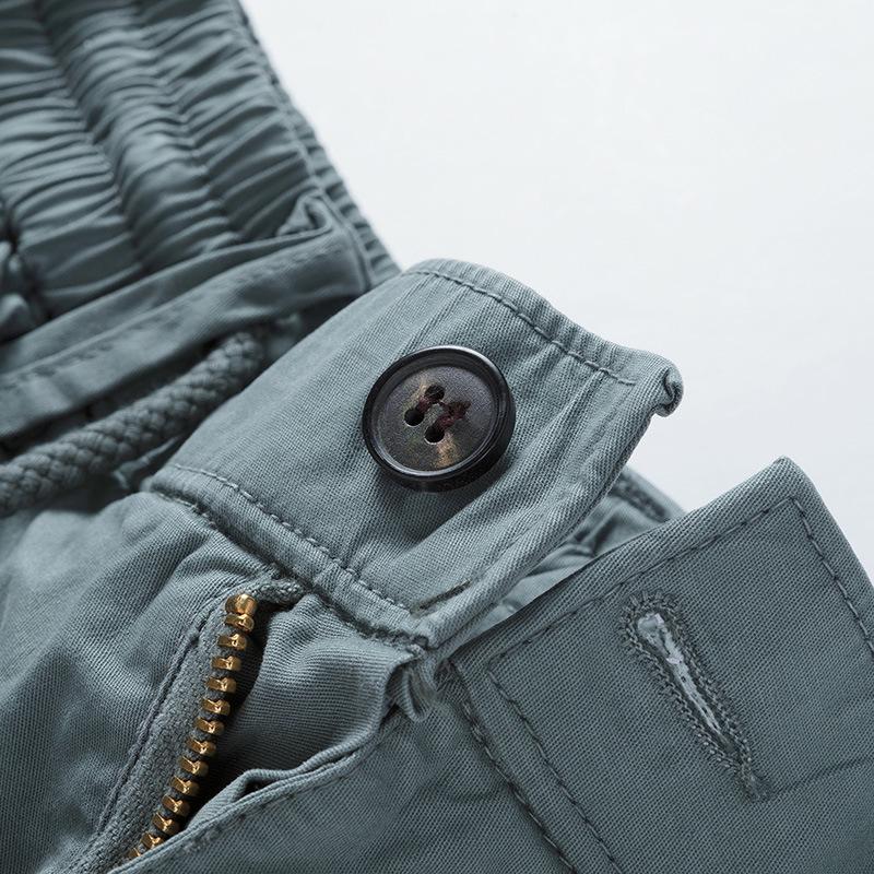 Men's Vintage Trendy Mid-Length Cotton Workwear Cargo Shorts