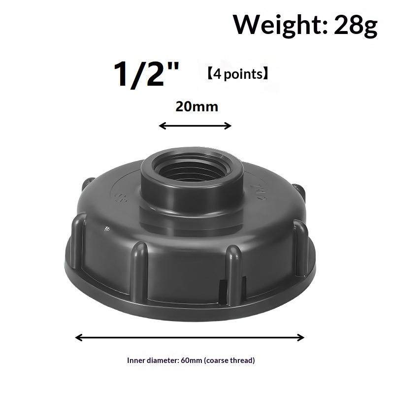 Ibc Ton Barrel S60 * 6 Coarse Thread Adapter Cover, 4 Minutes 6 Minutes 1 Inch Internal Thread Valve Adapter, Ton Barrel Specific Adapter Accessory