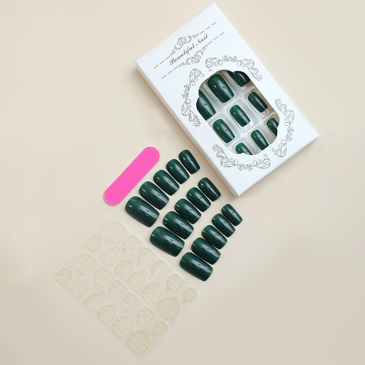 

Однотонные волнистые накладные ногти – Носимые наклейки для маникюра