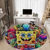 1pc Artwork Office Round Area Rug, Indoor Mat Suitable For Office, Bedroom Living Room Home Decor, Room Deco,  Offic a0928126