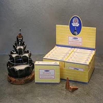 Nag Champa Californian White Sage  Backflow Incense Cones  - Pack of 12