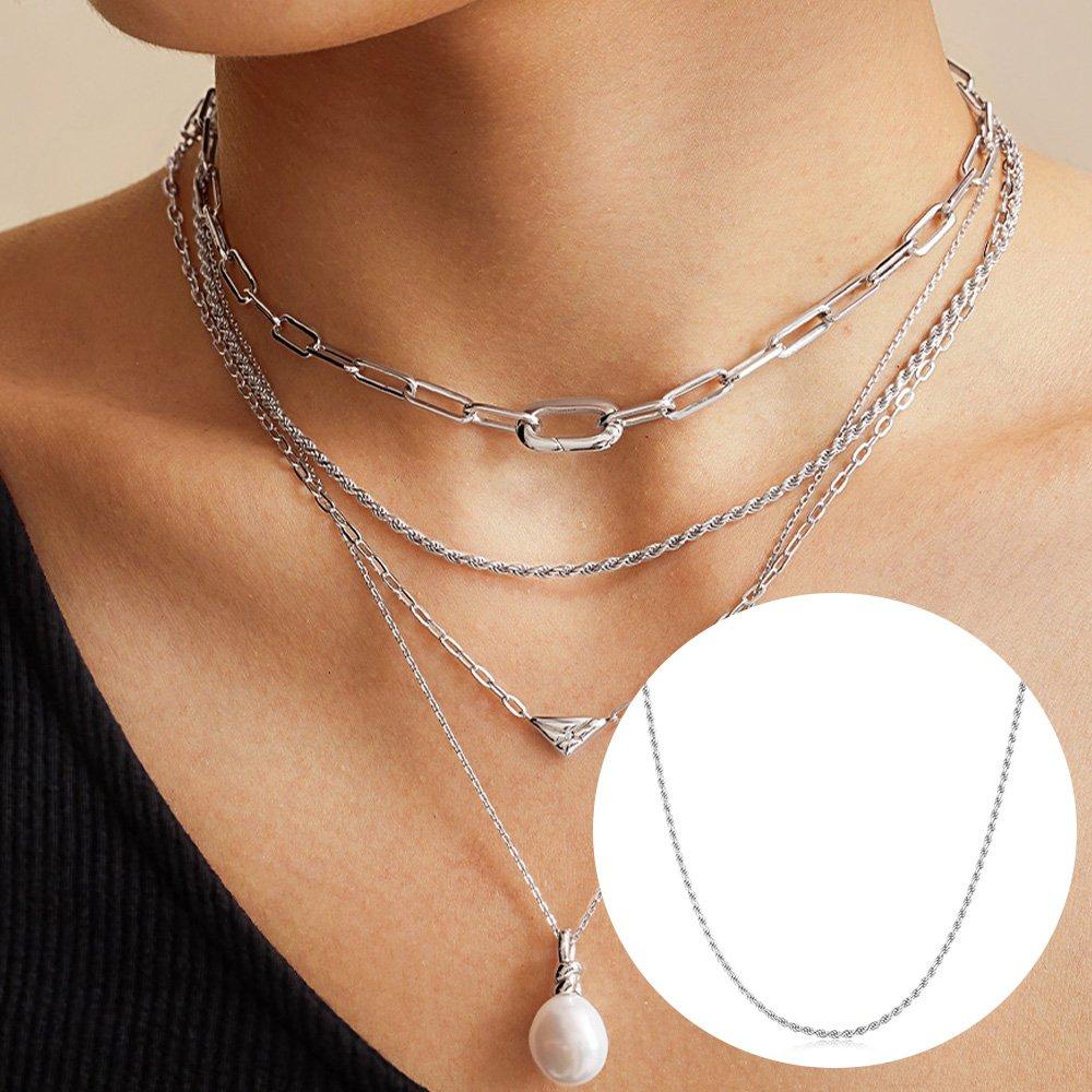 [Worn by Jebewon Ricky, Umji, and Exy] Rope Twist Chain 925 Silver Necklace