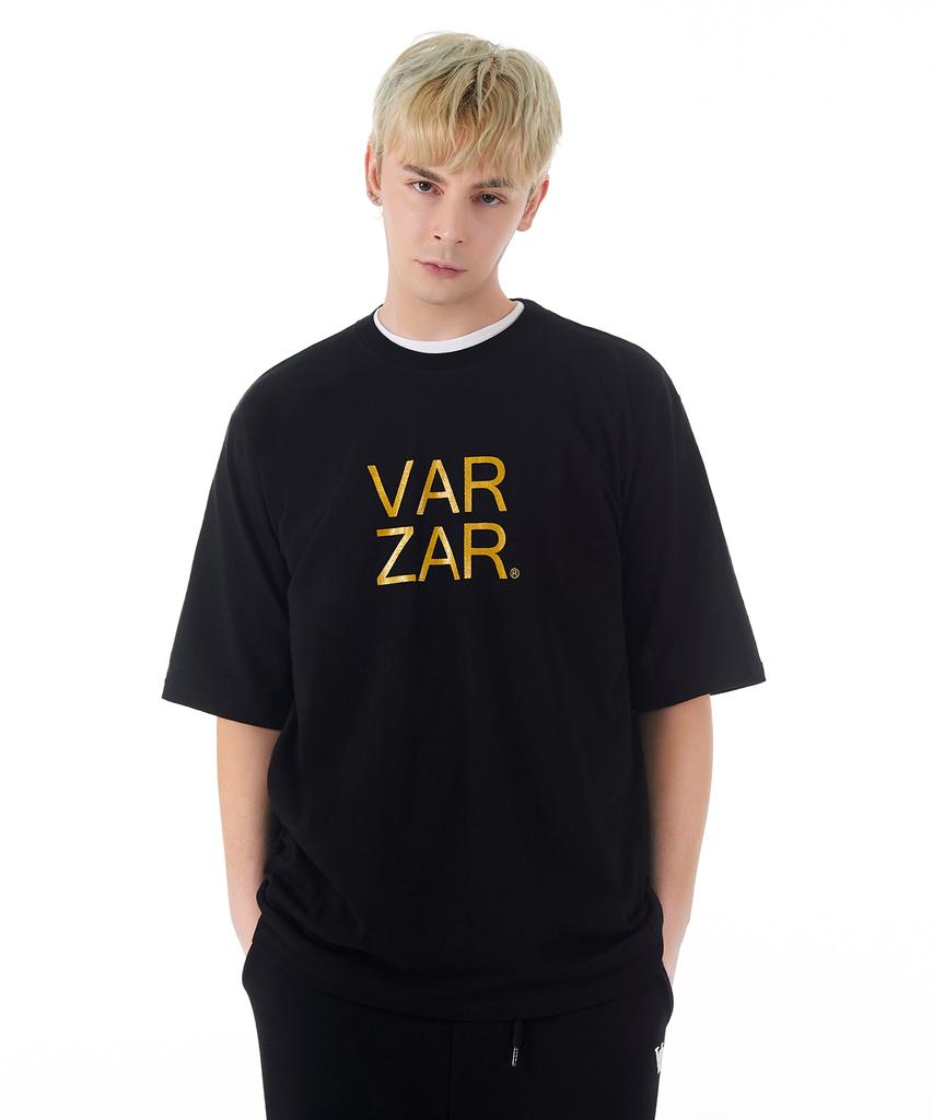 Bajal Original Gold Big Logo Short Sleeve T-Shirt Black
