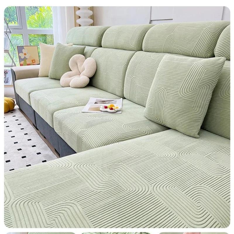 1Pc Elastic Sofa Cover Adjustable Sofa Cover Seat Cushion Energy Slipcover L-Shaped Corner Couch Cover Slipcover 1/2/3/4 Seater