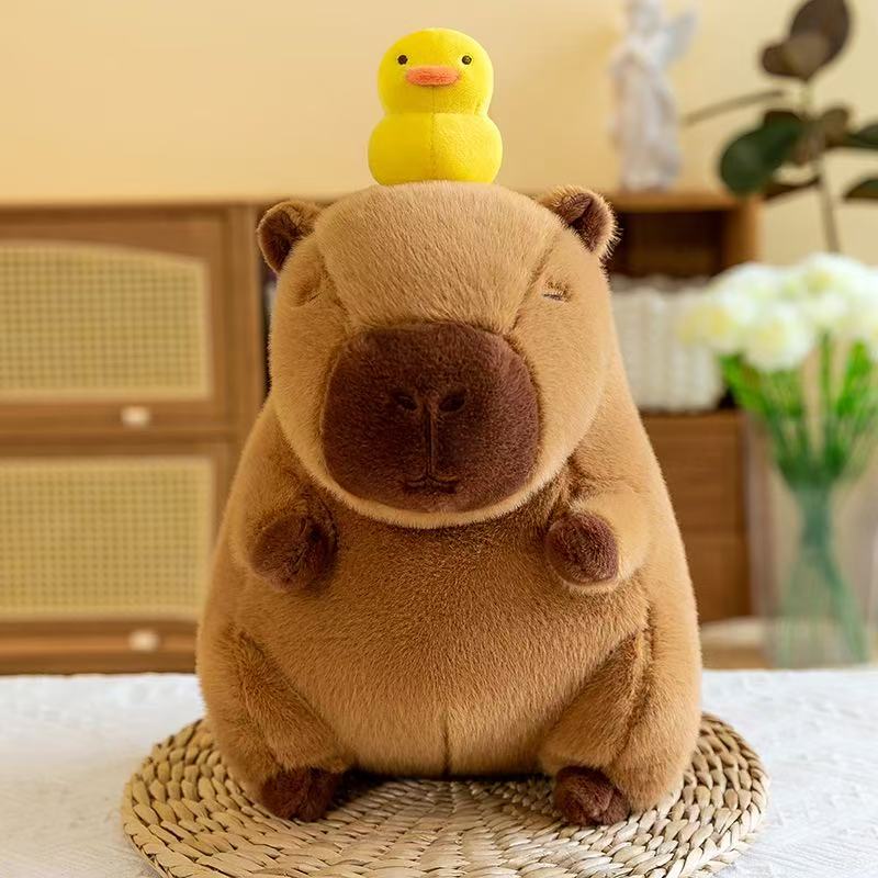 Poupée en peluche 25-30 cm Écharpe mignonne Poisson-globe en peluche Animal Kawaii Jouet Cadeau d'anniversaire pour enfants Poupée Capybara Jouets pour enfants