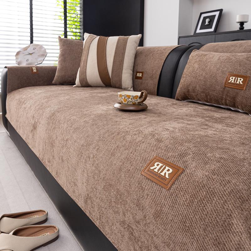 

Подушка для дивана однотонная с высоким чувством стиля, универсальная для четырех сезонов, цельная, для прямого ряда, комбинированная, чехол для подушки дивана, ткань 70x70cm темный кофе