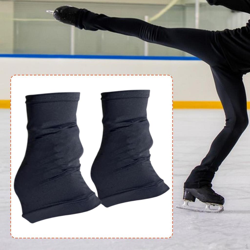 2 Stück Schlittschuh-Beinwärmer Anti-Rutsch-Streifen für Winteraktivitäten Tanz