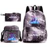 Demon Hunter Girl Group Backpack Kpop Backpack Digital Color Printing Boys And Girls School Bag Shoulder Bag Three-Piece Set