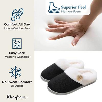Pantofole in Cotone, Pantofole di Lana, Memory Foam, da Donna, Pantofole per la Casa, Scarpe da Uomo