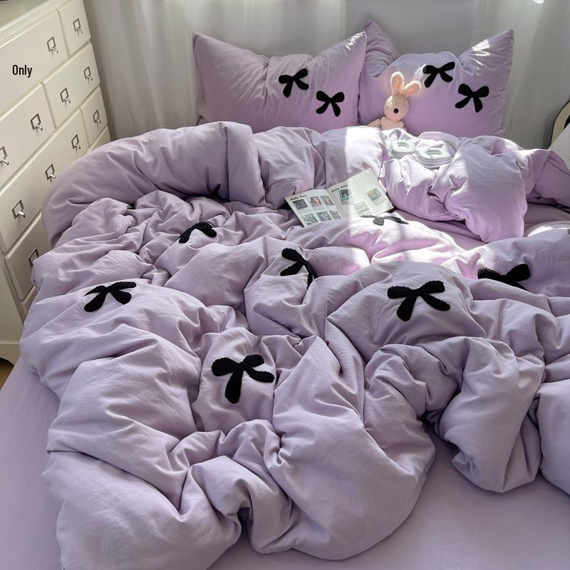 Chenille-Stickerei Bettbezug, Einzelbett, 180x220cm, Passend für 1,5m Bett, Inklusive Bettlaken, 150x200cm