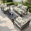 1pc Outdoor Sofa Cushion Cover, Floral Elasticity Sofa Covers for Patio, Backyard, Garden, Poolside Sofa, Sofa Back Cover
