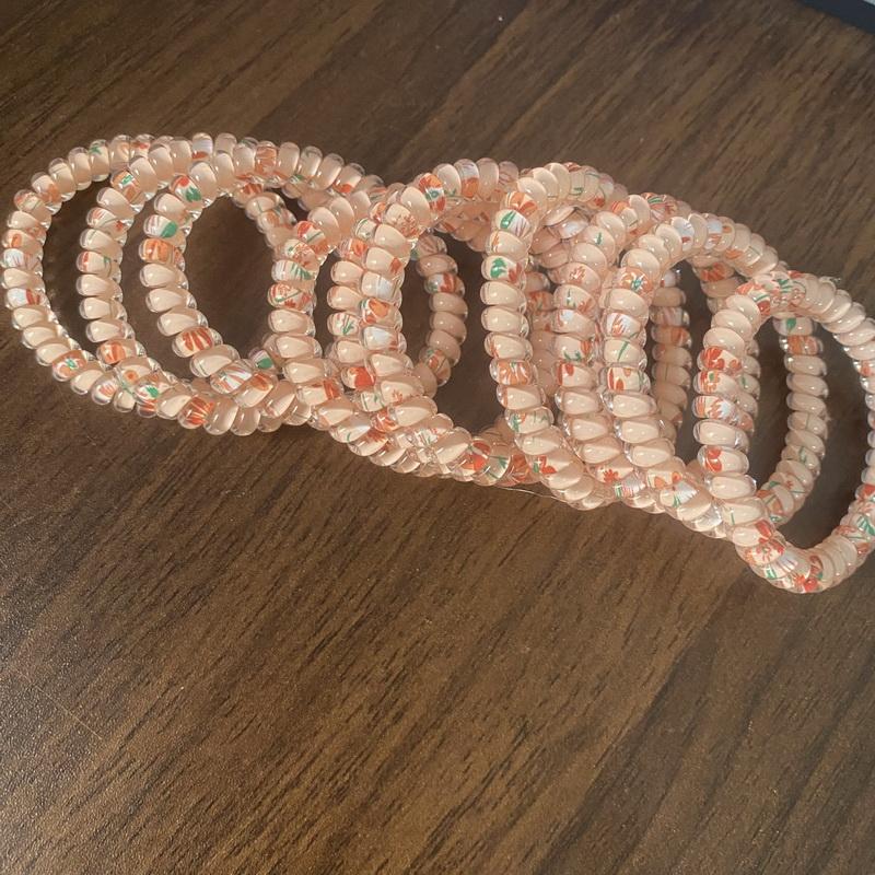 10 buc/set Elastice de păr tip arc de sârmă de telefon pentru femei, culori solide, elastice de păr pentru fete, elastic de păr tip scrunchie telefon