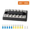 100A Battery Power Distribution Block Bus Bar Positive Negative For RV Boat Truck 48V CD 10 Circuit Busbar Powerterminal Block