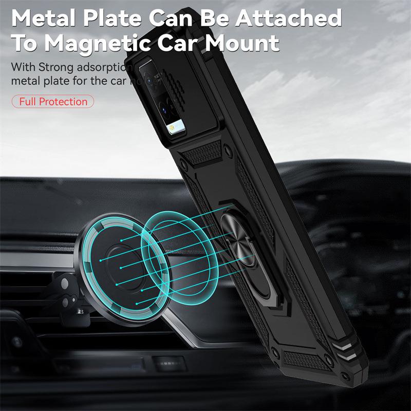 Suitable for the new Vivo Y21 sergeant ring anti-drop mobile phone case vivo Y20 window push two-in-one protective case