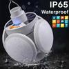 Solar Outdoor LED Light DC Fast Charging Folding Lamp Portable Waterproof Garden Camping Torch Emergency Search Lighting