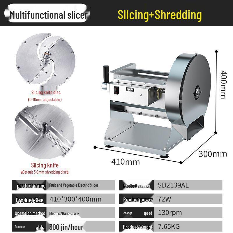 Electric Vegetable & Lemon Slicer: Fully Automatic & Manual Potato Cutter
