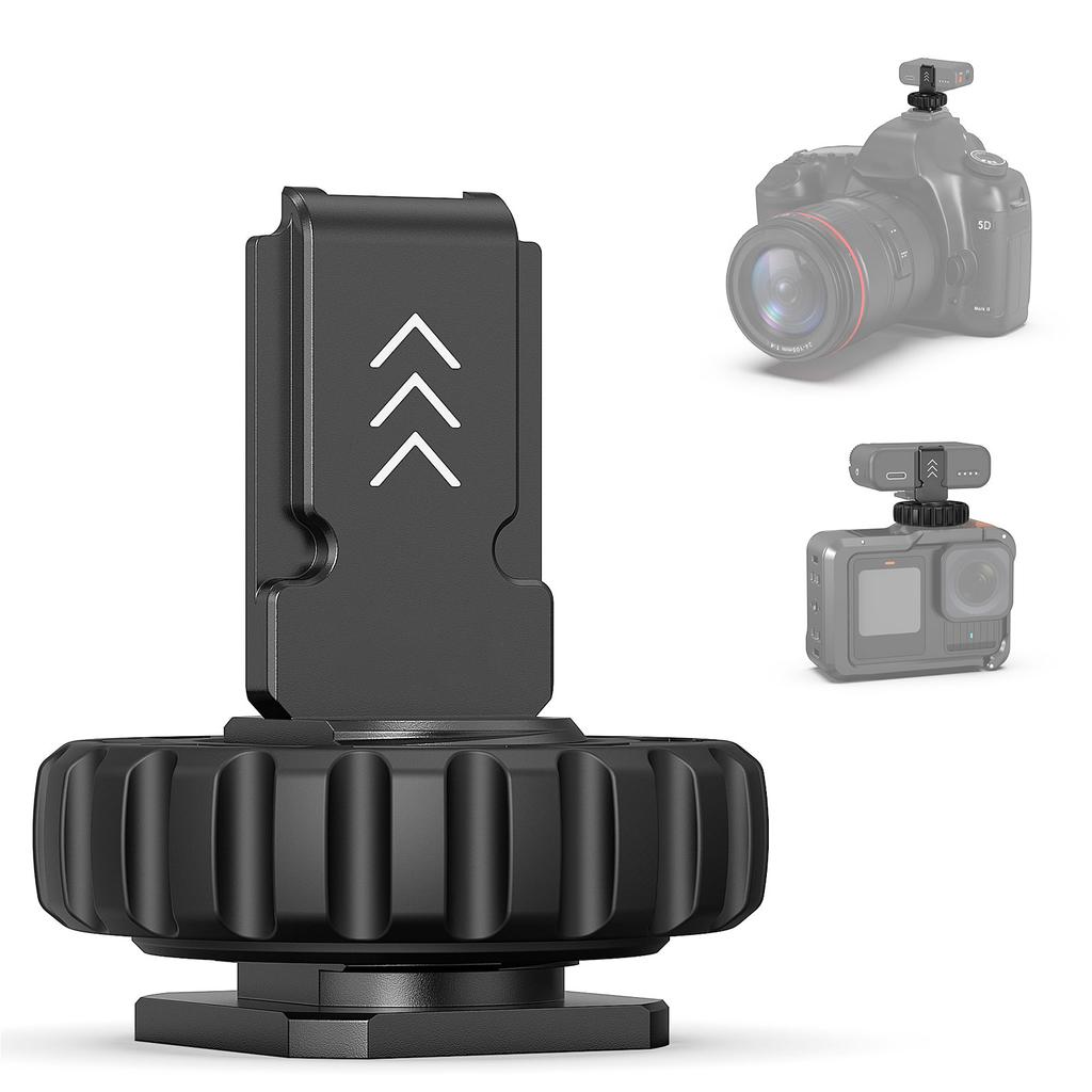 MC 02 Aluminum Alloy Cold Shoe Mount for DJI Mic 2 Compatibility Fits Camera Hot Shoe Mounted
