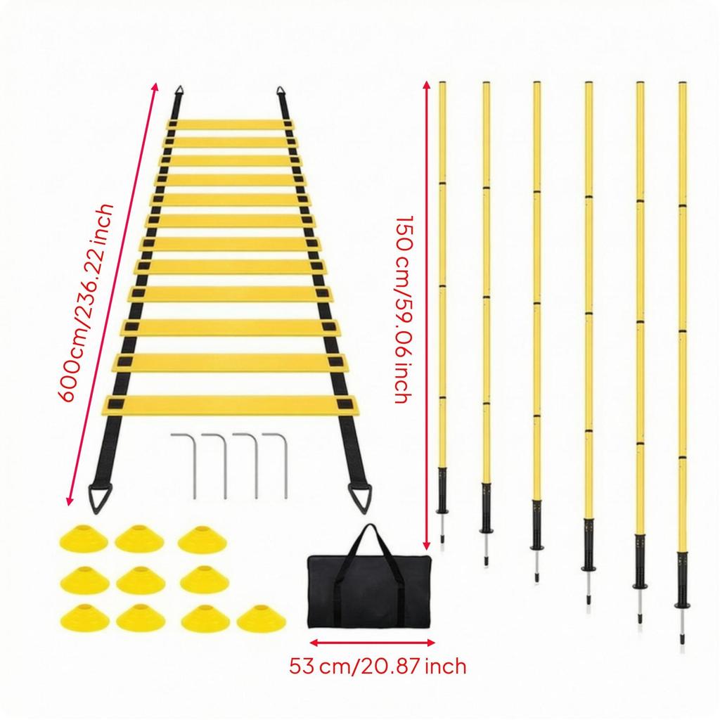 Agility Ladder Set Portable Soccer Training Equipment Complete