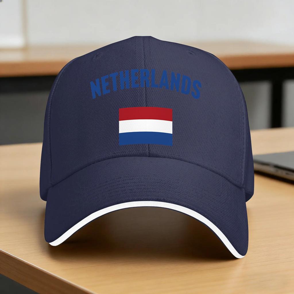 Nederlandse Vlag Baseballpet Kpop Rock Zon Hip Hop Hoeden Dames Unisex yk Grappige Custom DIY Baseballpetten