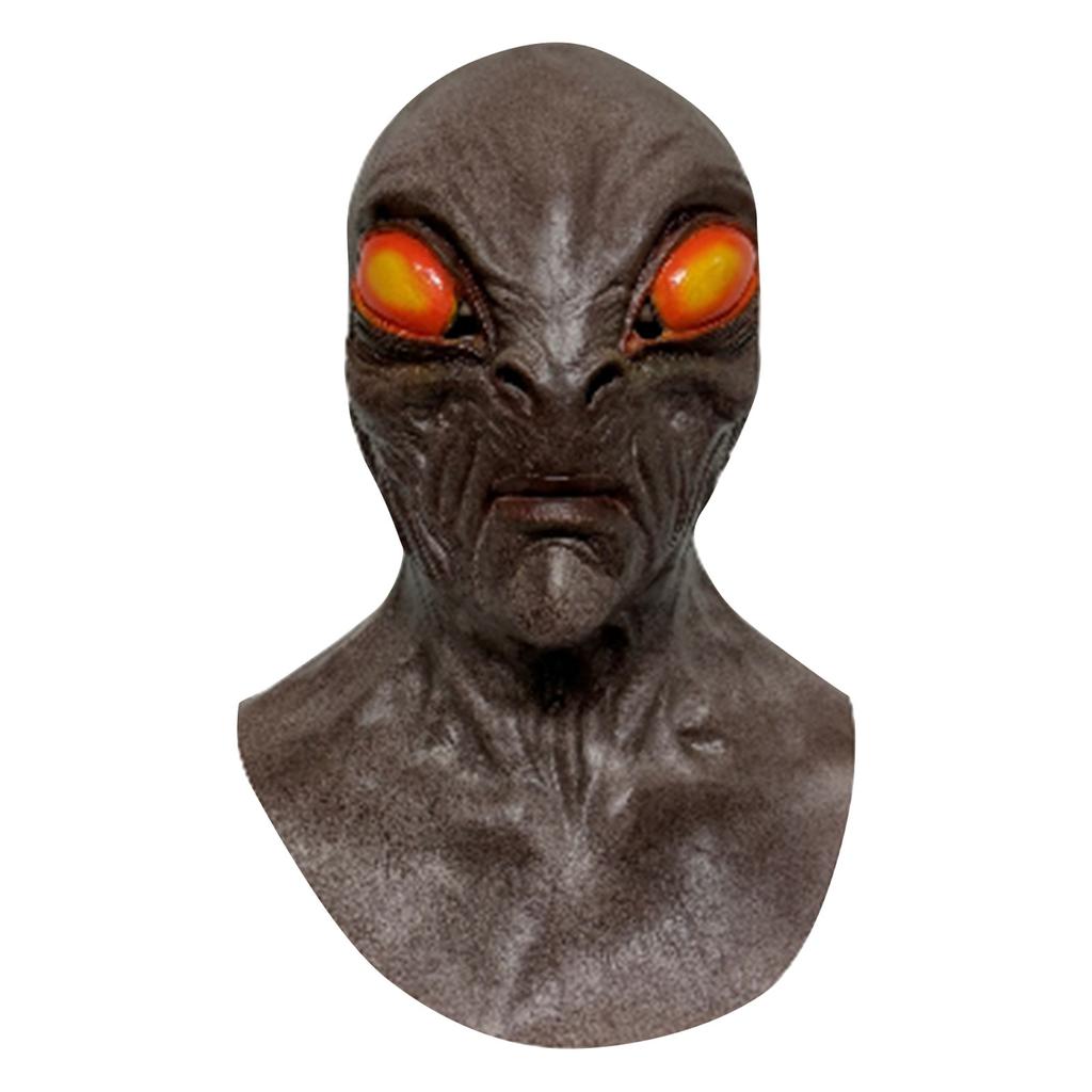 Gruselige, schreckliche Horrormaske, realistisches 3D-UFO, gruselige, sichtbare Kopfbedeckung aus Latex, Gesichtsbedeckung, neuartige Kostümparty-Requisite