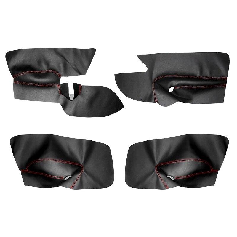 RHD For VW Jetta 2005 2006 2007 2008 2009 2010 / Golf 5 Car Door Handle Armrest Panel Microfiber ტყავის ყდა მხოლოდ 4 კარი